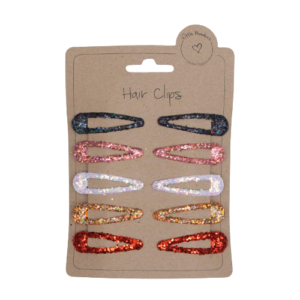 Sonja 5 cm. store glitter hårspænder